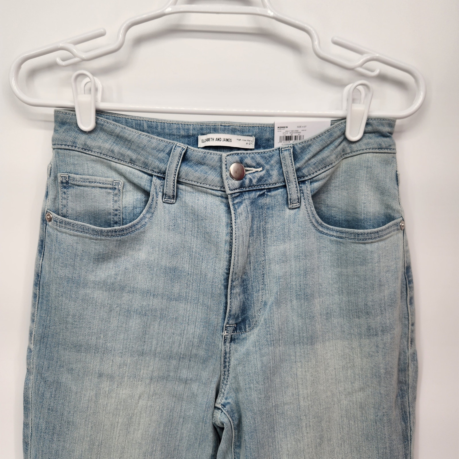 Nwt Elizabeth And James Light-Washed Denim High Rise Flared Jeans Women's 4 — image 8 of 8
